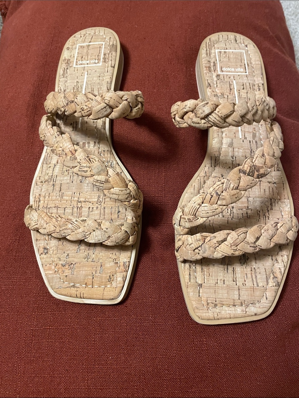 NEW. Boho cork braided sandals by Dolce Vita